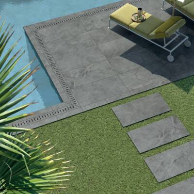 SMOKE HAMMERED 60X90 20 MM